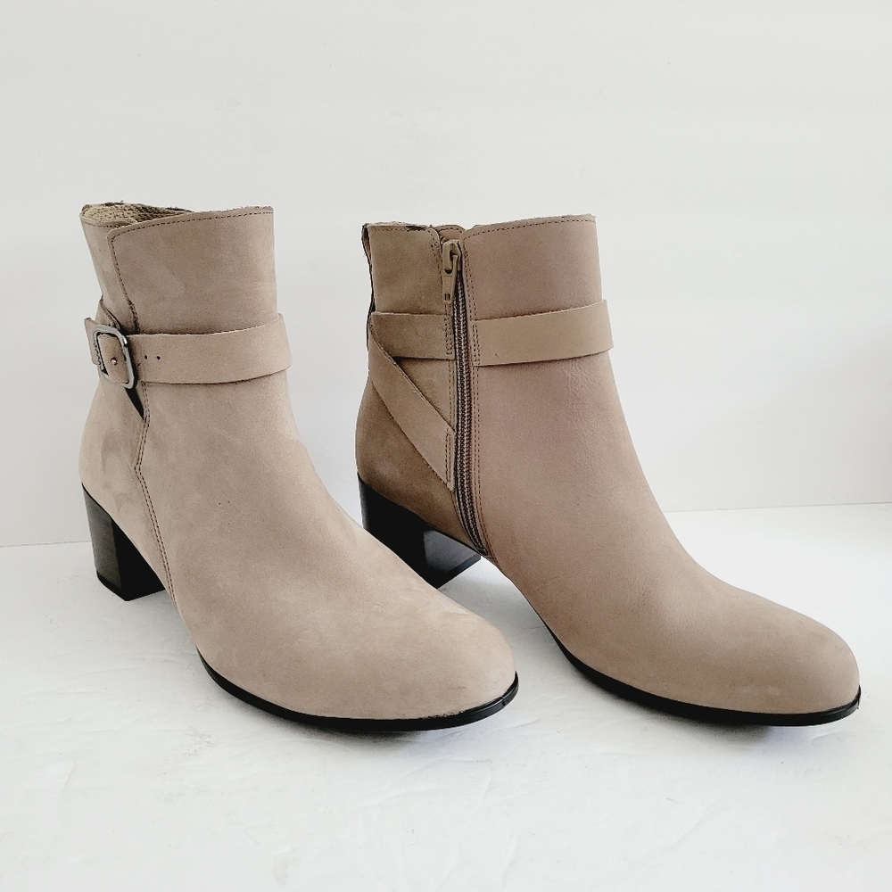 NEW ECCO Womens Dress Classic Gray Taupe Ankle Bootie Size 8-8.5